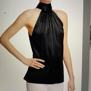 Ramy Brook Black Silk Halter Silk Blouse NWOT
